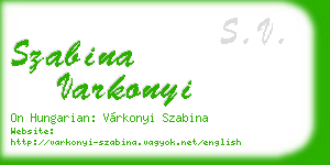 szabina varkonyi business card